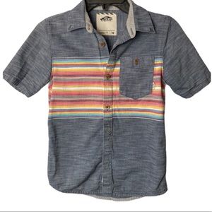 Vans button up rainbow shirt